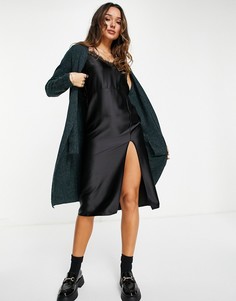 Темно-зеленый удлиненный кардиган Vero Moda-Зеленый цвет