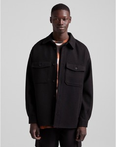 Черный шакет Bershka-Черный цвет