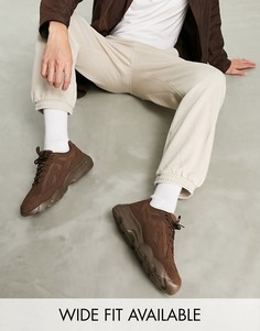 Коричневые кроссовки на массивной подошве ASOS DESIGN-Коричневый цвет