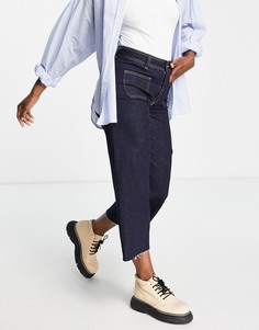 Темно-синие джинсы с широкими штанинами и завышенной талией Only Sylvie-Голубой