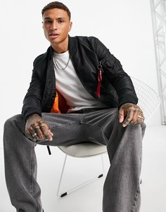 Черный бомбер узкого кроя Alpha Industries MA-1 TT-Черный цвет