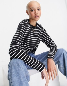 Лонгслив в черно-белую полоску Miss Selfridge-Разноцветный