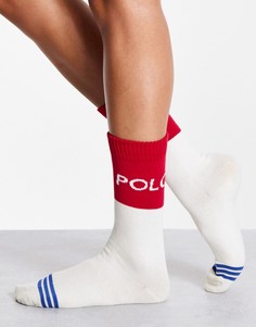 Разноцветные носки в университетском стиле колор блок Polo Ralph Lauren-Разноцветный