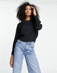 Черный джемпер с широкой кромкой по нижнему краю Vero Moda Aware-Черный цвет