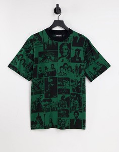 Зеленая футболка с принтом на спине The Hundreds Fight-Зеленый цвет