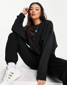 Черный укороченный свитшот adidas Originals Essentials-Черный цвет