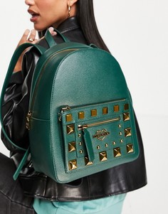 Темно-зеленый рюкзак с заклепками Love Moschino-Зеленый цвет
