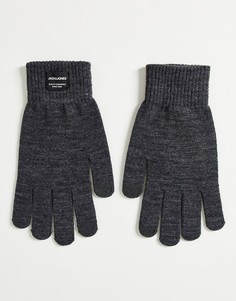 Серые вязаные перчатки в классическом стиле Jack & Jones-Серый