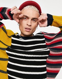 Разноцветный трикотажный джемпер в полоску ASOS DESIGN