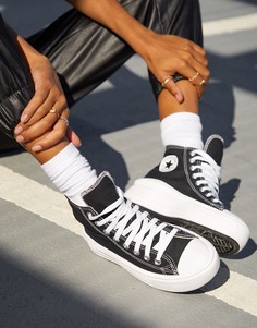 Черные высокие кеды на платформе Converse Chuck Taylor Move-Черный цвет