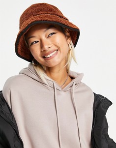 Коричневая флисовая панама Topshop-Светло-бежевый цвет