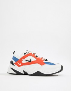 Кроссовки белого, красного и синего цвета Nike M2K Tekno-Разноцветный