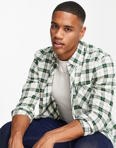 Выбеленная оксфордская рубашка в клетку Ben Sherman-Зеленый цвет