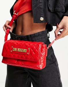 Красная сумка через плечо Love Moschino-Красный