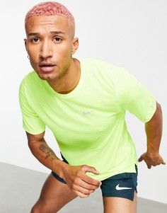 Ярко-желтая футболка Nike Running Miler-Желтый
