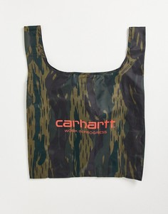 Камуфляжная сумка-шопер из ткани рипстоп, складывающаяся в брелок, Carhartt WIP-Разноцветный