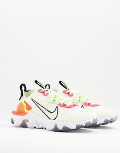 Кроссовки кремового и оранжевого цветов Nike React Vision-Оранжевый цвет