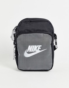 Черная сумка через плечо из ткани рипстоп Nike Heritage-Черный цвет