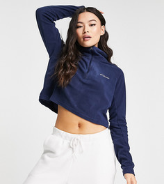 Синий укороченный флисовый джемпер Columbia Glacial – эксклюзивно для ASOS-Темно-синий