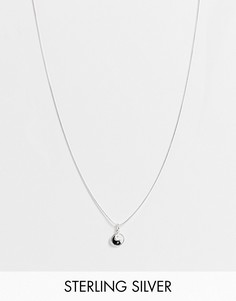 Ожерелье из стерлингового серебра с цепочкой и подвеской инь-янь Kingsley Ryan-Серебряный