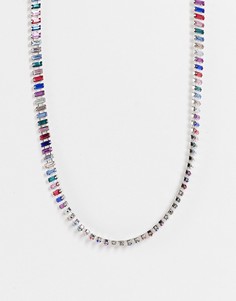 Разноцветные колье со стразами Pieces-Разноцветный