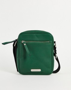 Кожаная сумка для полетов оливкового цвета Bolongaro Trevor-Зеленый цвет