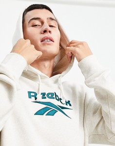 Светлый худи с векторным логотипом Reebok Classics-Белый
