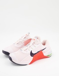Розовые кроссовки Nike Training Metcon 7-Розовый цвет