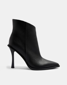 Черные ботинки с заостренным носом Topshop-Черный цвет