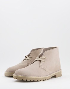 Песочные замшевые дезерты Clarks Originals Desert Rock-Светло-бежевый цвет