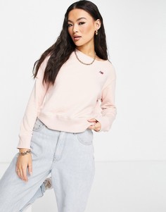 Пастельно-розовый свитшот с маленьким логотипом New Balance-Розовый цвет