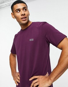 Бордовая футболка с логотипом BOSS Bodywear-Красный