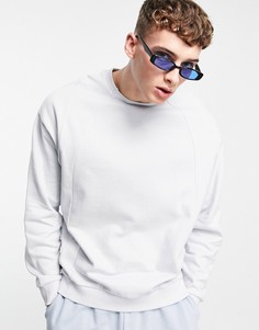 Серый oversized-свитшот со вставками ASOS DESIGN
