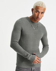 Серый джемпер в рубчик Jack & Jones Originals