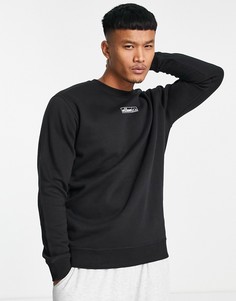 Черный свитшот с логотипом ellesse-Черный цвет