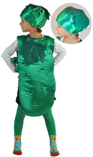 Костюм карнавальный Карнавалия.рф Огурец deluxe детский р.26-34 (94-128 см)