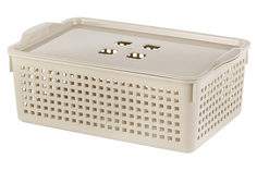 Корзинка с крышкой 3,8 л 29,5х18,5х10,5 см "Лофт" латте (модель 6431/20) violet