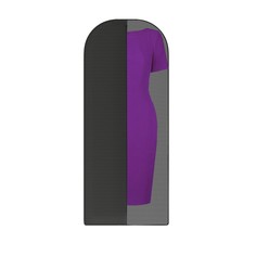 Чехол длинный для платьев, костюмов и пальто (150*60см) Premium Black Homsu