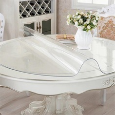 Скатерть VIVACASE на стол ПВХ, круг, гибкое стекло, D=1100*1(VHM-COTR11001-inv)