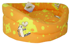 Лежак для животных Бобровый Дворик Кошки №2 желтый