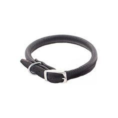 Ошейник Дарэлл Zoo-M Cord кожаный круглый (5 мм х 18-22 см, Черный)