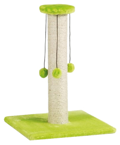 Когтеточка Beeztees Gina с тремя шариками для игр 38 x 38 x 53 см салатовая