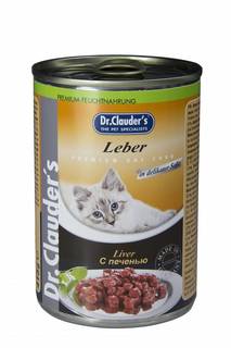 Влажный корм для кошек Dr.Clauders , печень, 12шт, 415г