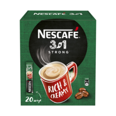 Крепкий кофе NESCAFÉ 3в1 растворимый порционный короб 20 порций по 14.5г Nescafe