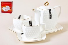 Набор чайный 200мл.650мл ф.квадр. СМВ0122-А снежная королева Коралл