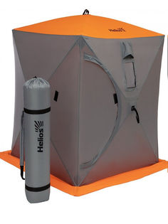 Палатка для зимней рыбалки Куб 1,5х1,5 orange lumi-gray Helios HS-ISC-150OLG