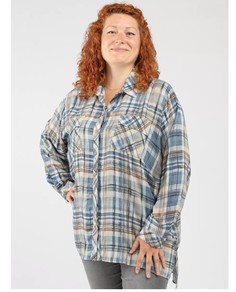 Рубашка женская Grandi 3537 mavi синяя 50