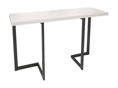 Кухонный стол-консоль Арлен 1 Дуб Белый Крафт/Черный муар Millwood