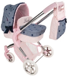 Коляска для кукол Arias Lucia, c сумкой, вращаются колеса, ручка 74 см, 47,5*68,5*73 см