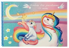 Альбом для рисования Prof-Press Мама-единорог А4 24 листа Проф Пресс